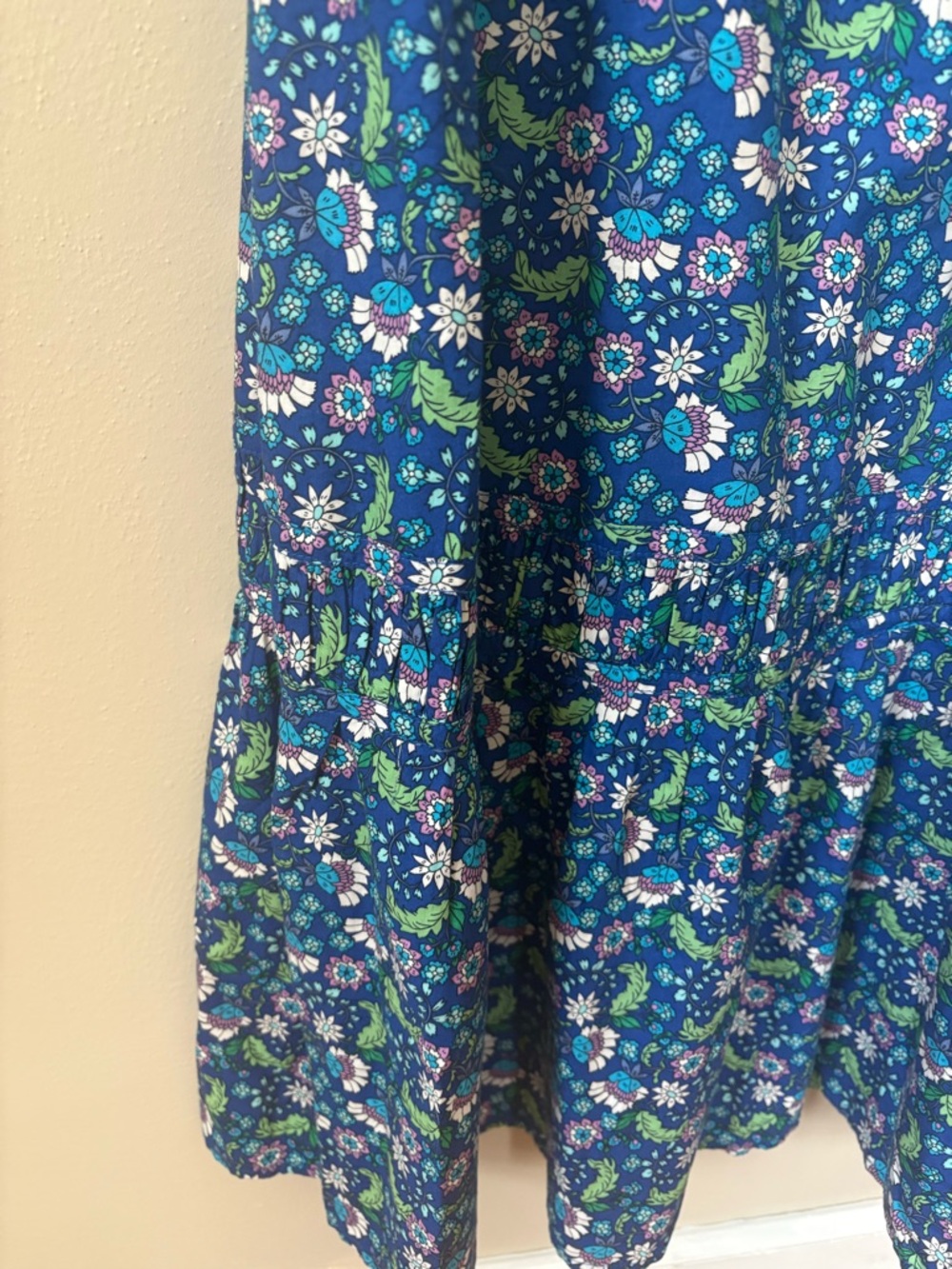 Loft Floral Sundress Tiered Sleeveless Medium - Picture 6 of 9